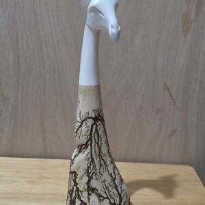 Elegant White and Brown Giraffe Figurine